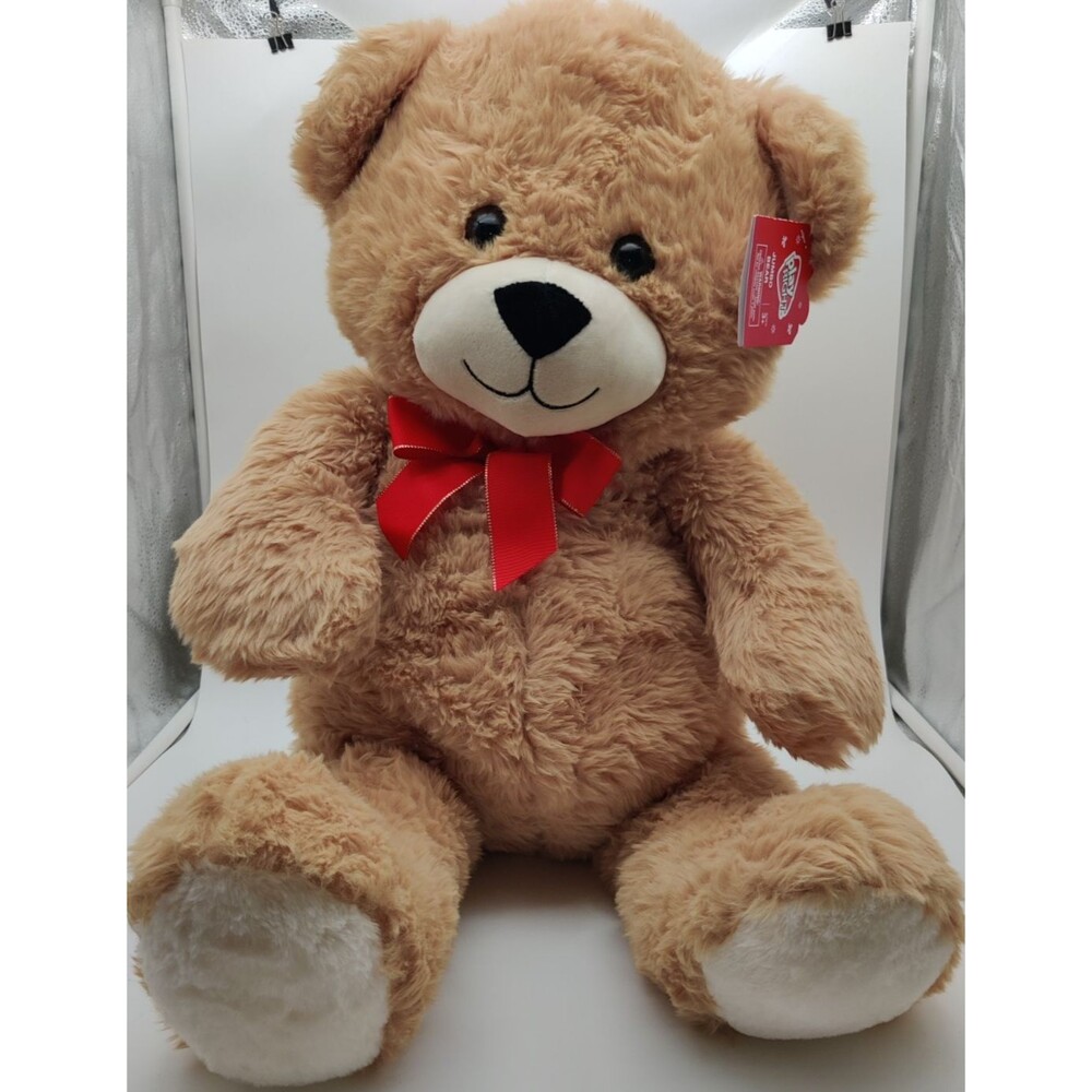 Play Right 29" Jumbo Teddy Bear Plush Walgreens Brown Stuffed Animal Red Bow